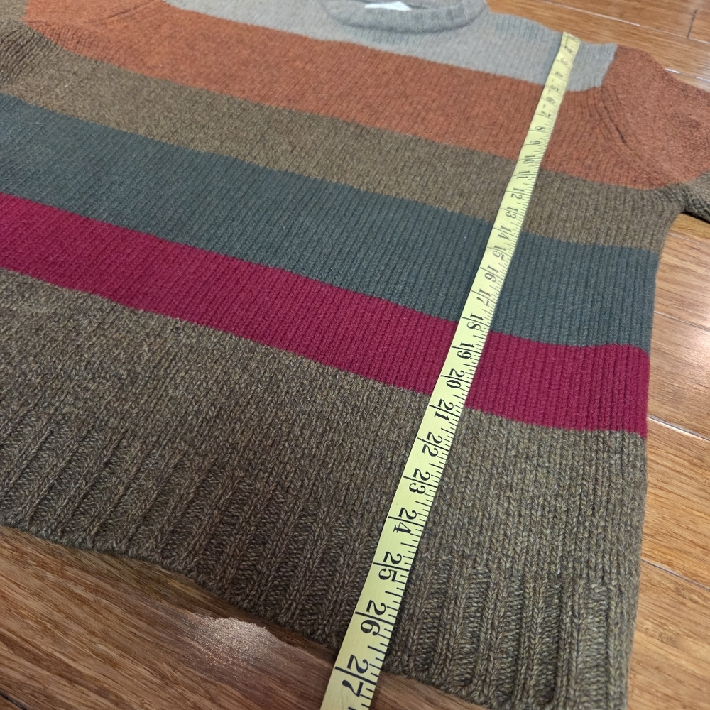 VTG American Eagle 100% Lambswool Colorblock Sweater | Earth Tones | L / G - Picture 10 of 15
